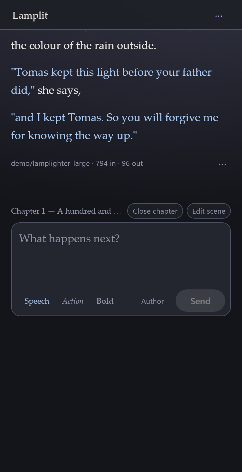 The same chapter on a phone