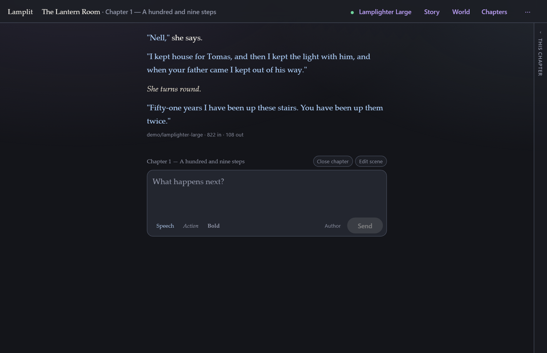A line typed, and the answer that came back